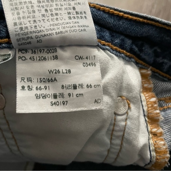 Custom Levi’s 501 cut off Jean shorts Size 26 Dark Wash - Picture 8 of 8